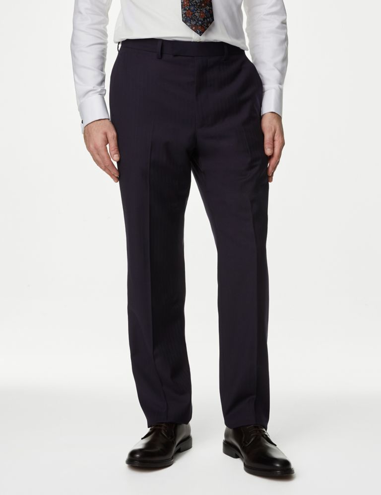 Regular Fit Pure Wool Suit Trousers 1 of 6