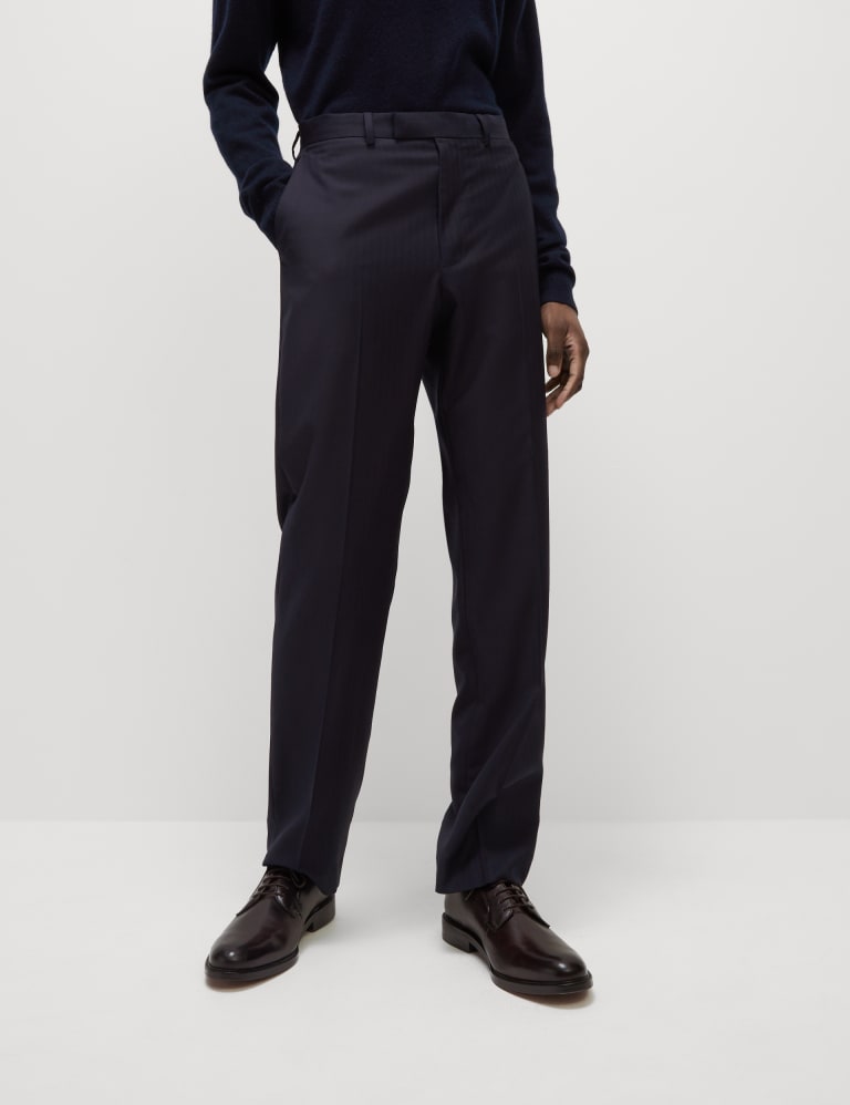 Regular Fit Pure Wool Suit Trousers 1 of 6