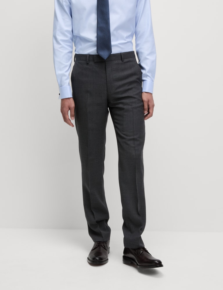 Slim Stretch Textured Tailored Pant - Chocolate, Suit Pants