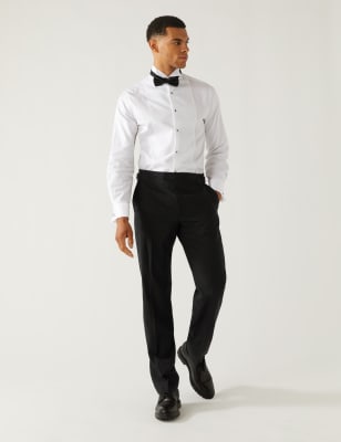 m&s black suit trousers