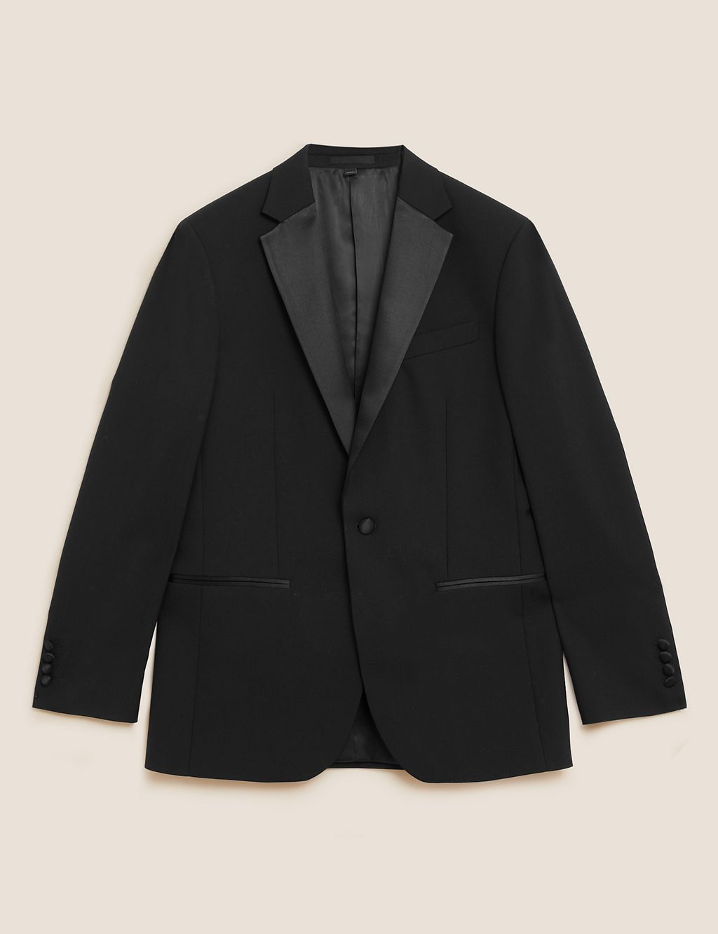 Regular Fit Pure Wool Tuxedo Jacket 1 of 8