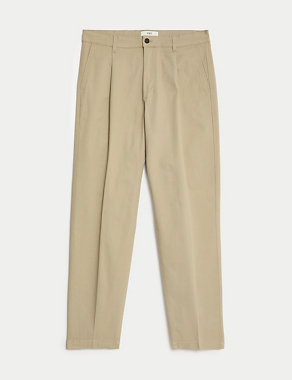 Regular Fit Single Pleat Stretch Chinos Image 2 of 6