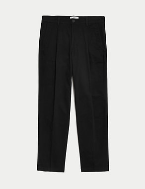 Regular Fit Single Pleat Stretch Chinos Image 2 of 5