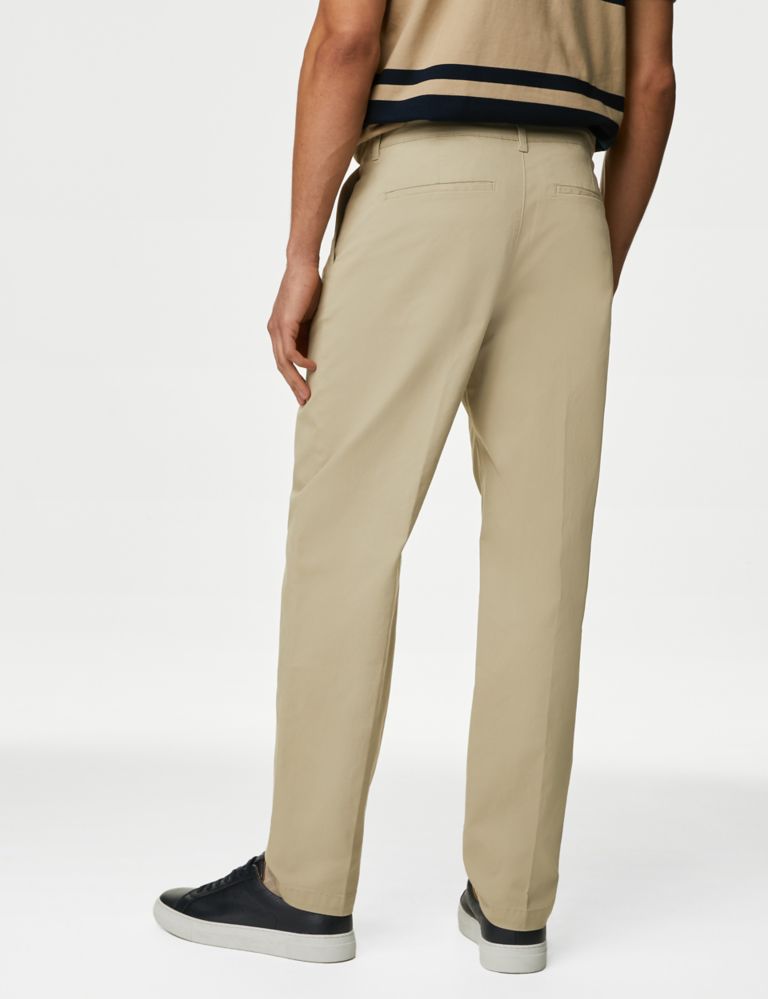 Regular Fit Single Pleat Stretch Chinos 6 of 6