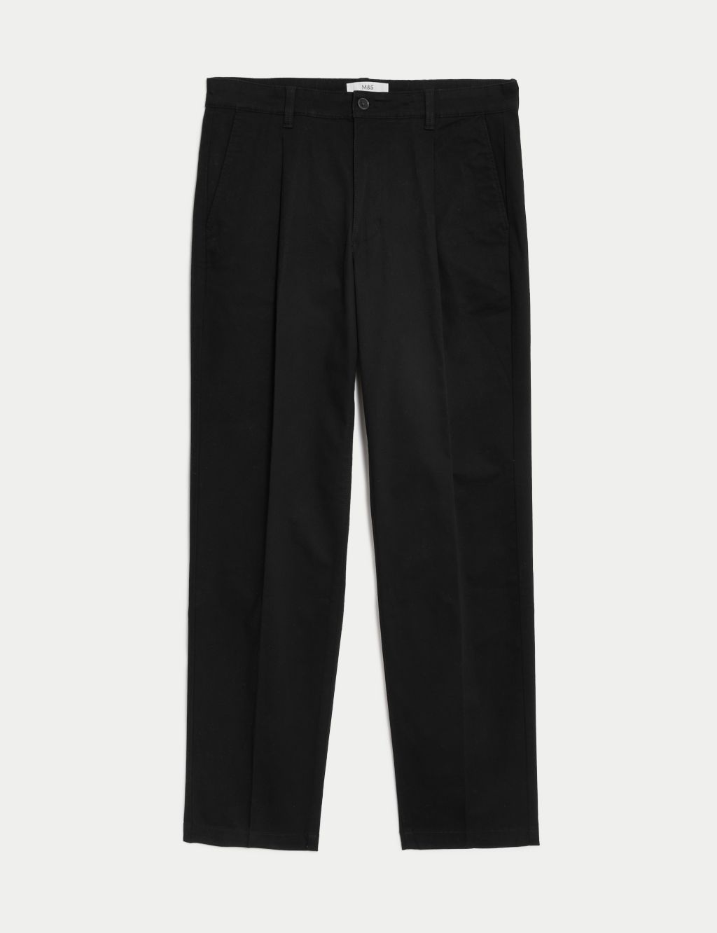 Regular Fit Single Pleat Stretch Chinos | M&S Collection | M&S