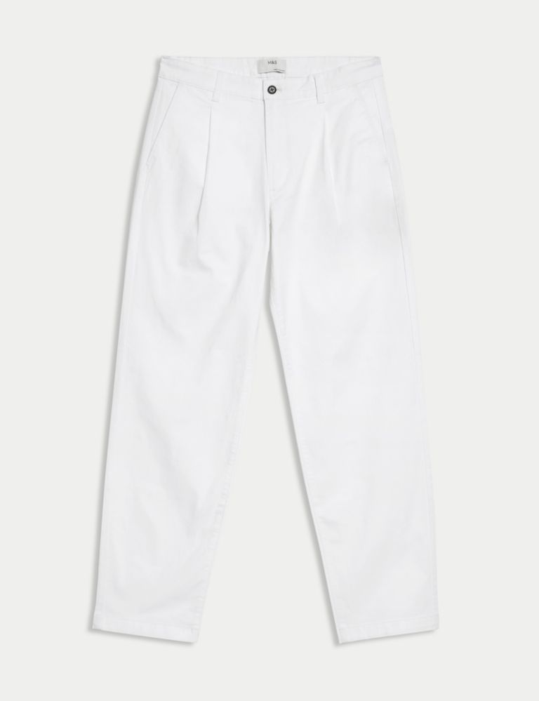Regular Fit Single Pleat Stretch Chinos 1 of 1