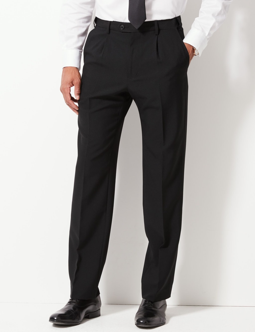 Single pleat mens trousers online