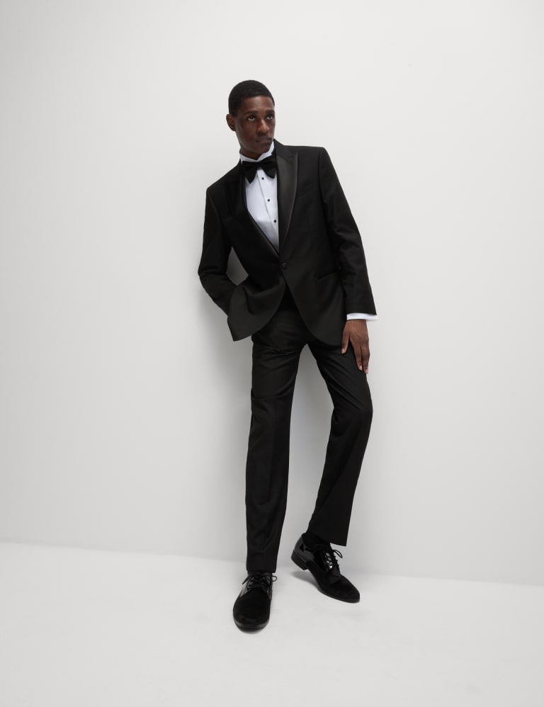 Regular Fit Stretch Tuxedo Trousers, M&S Collection