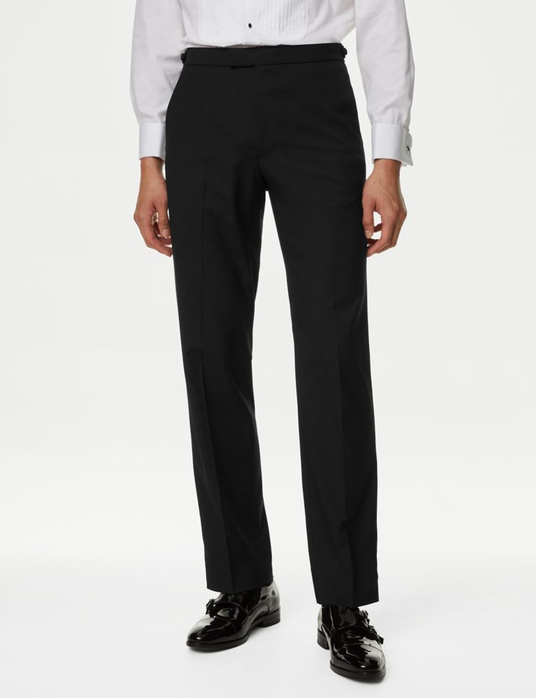 Regular Fit Stretch Tuxedo Trousers, M&S Collection