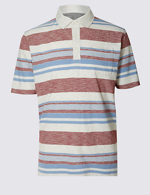 Regular Fit Striped Polo Shirt Image 2 of 4