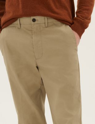 Regular Fit Corduroy Chinos Marks & Spencer Men Clothing Pants Chinos 