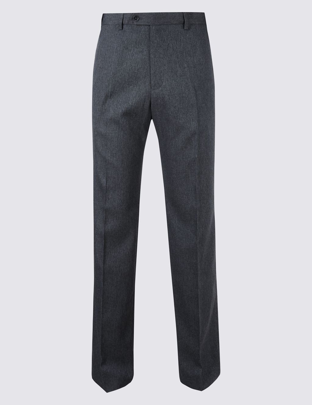 Regular Fit Textured Flat Front Trousers 1 of 4
