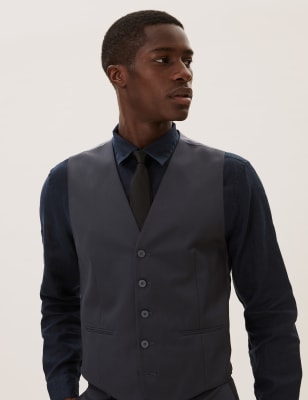 Marks and outlet spencer grey waistcoat