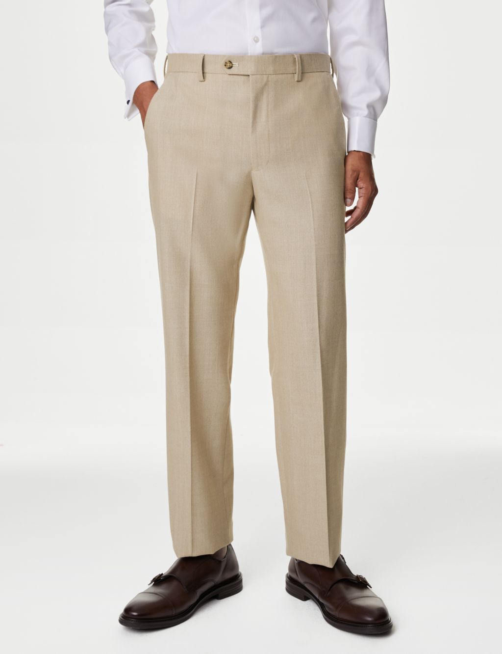 Regular Fit Wool Blend Suit Trousers 3 of 7