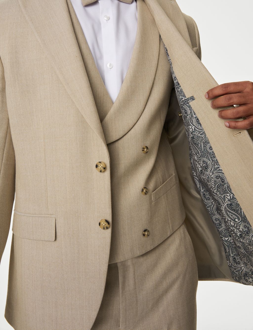 Regular Fit Wool Blend Textured Suit Jacket 2 of 7