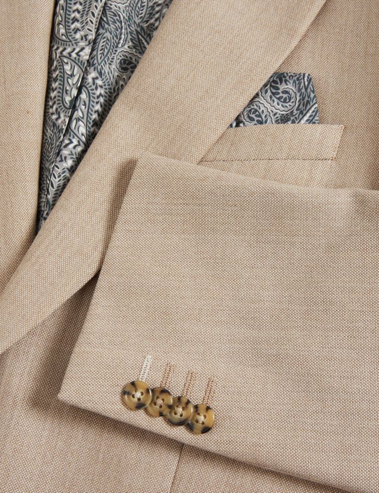 Regular Fit Wool Blend Textured Suit Jacket 7 of 7