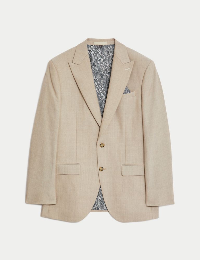 Regular Fit Wool Blend Textured Suit Jacket 2 of 7