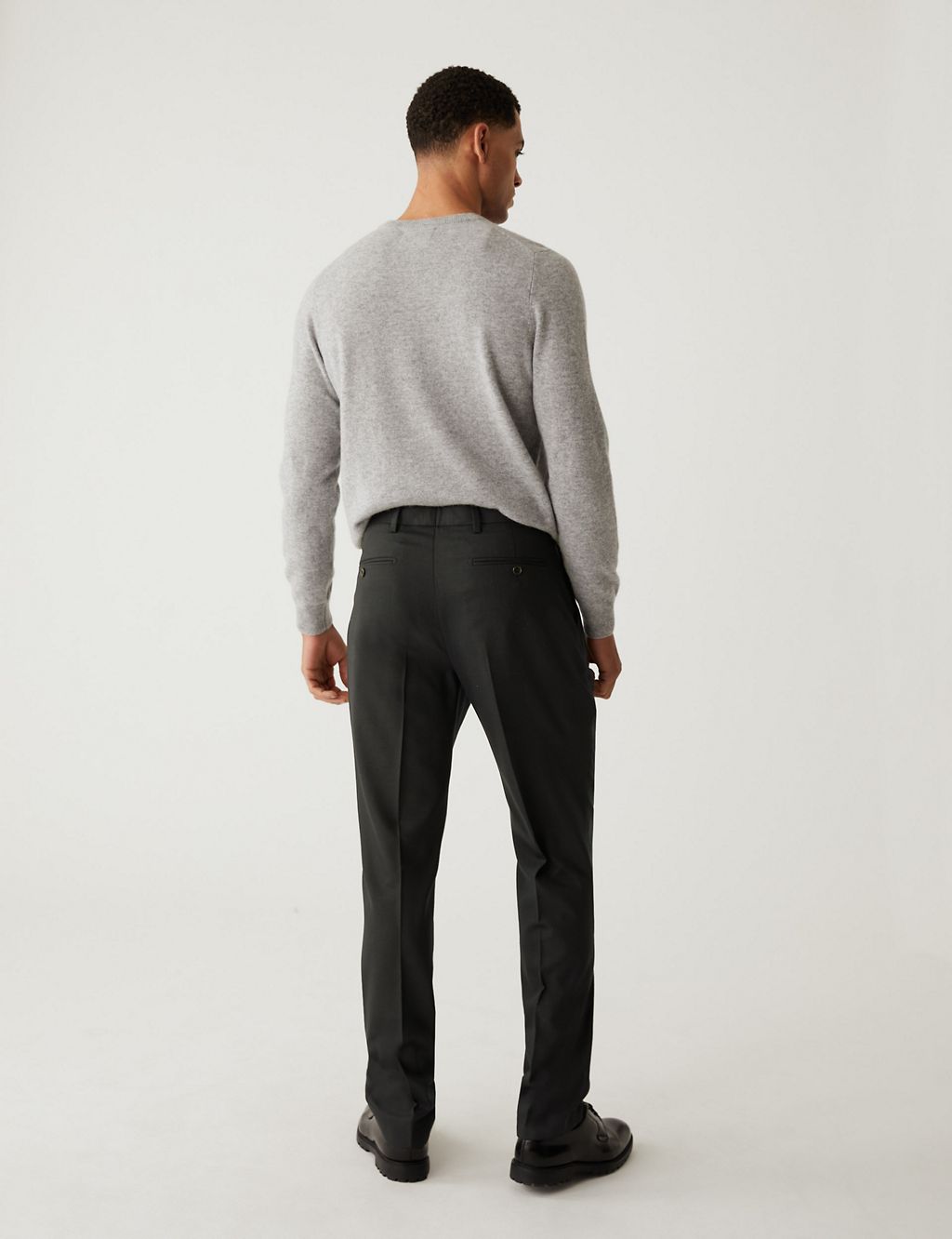 Regular Fit Wool Blend Trousers 4 of 6