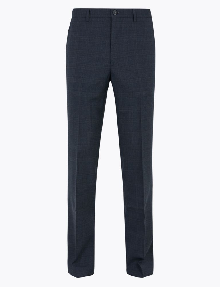 Regular Fit Wool Checked Trousers 2 of 5