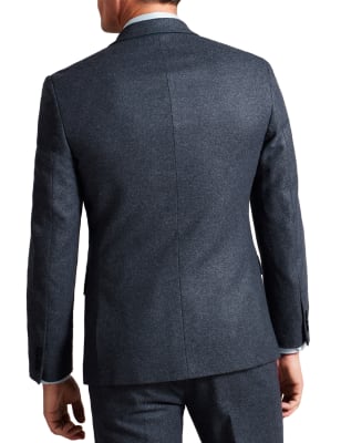 Dkny slim fit navy 2024 twill funnel neck coat