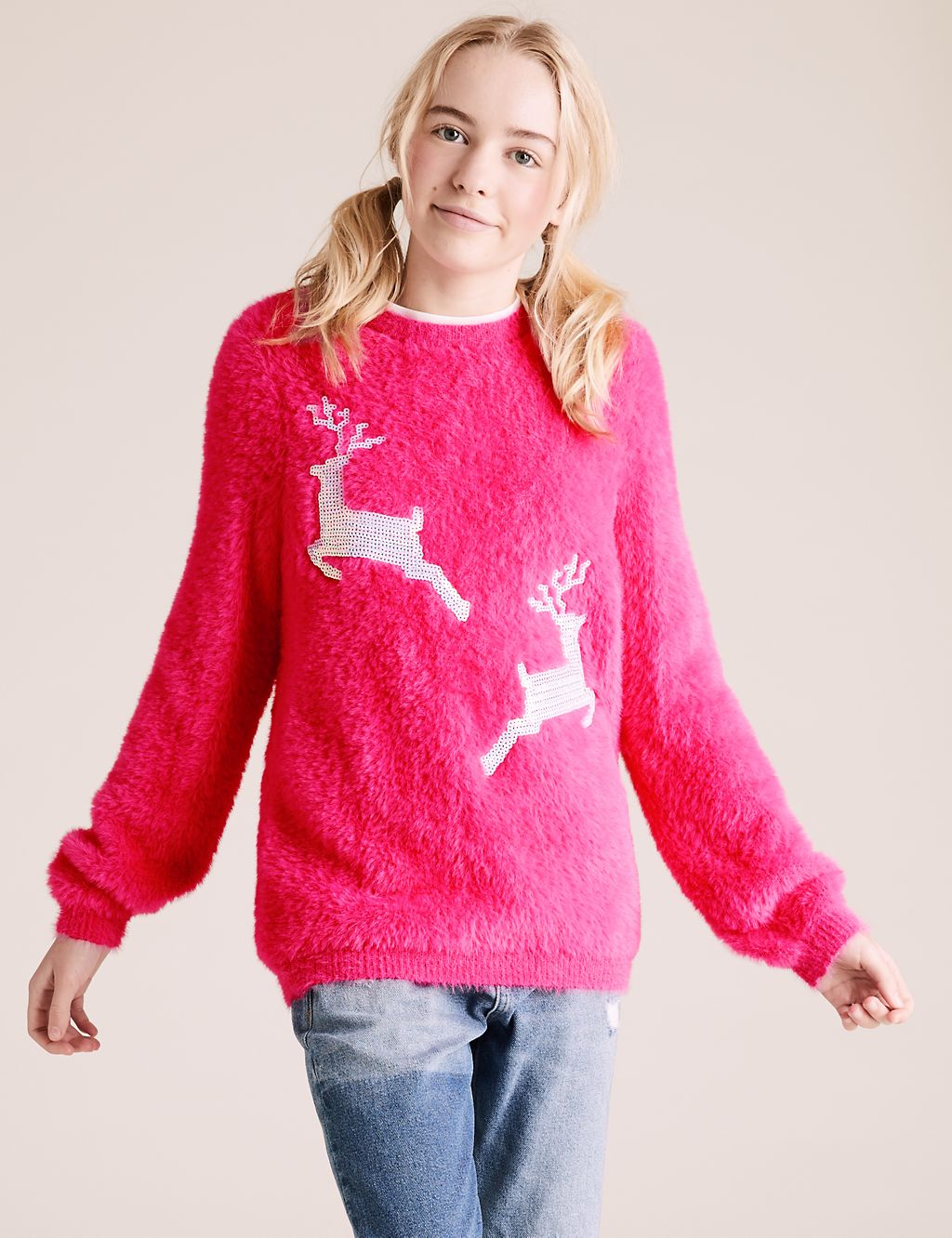 Reindeer Sequin Jumper (6-16 Yrs) 3 of 4