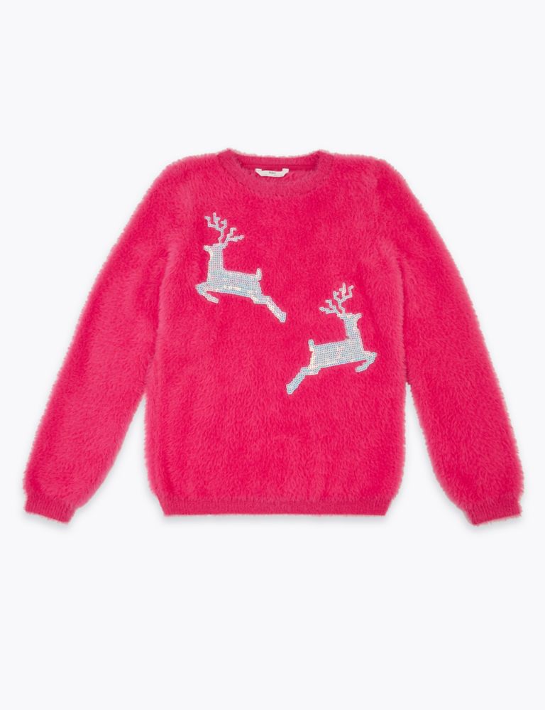 Reindeer Sequin Jumper (6-16 Yrs) 2 of 4