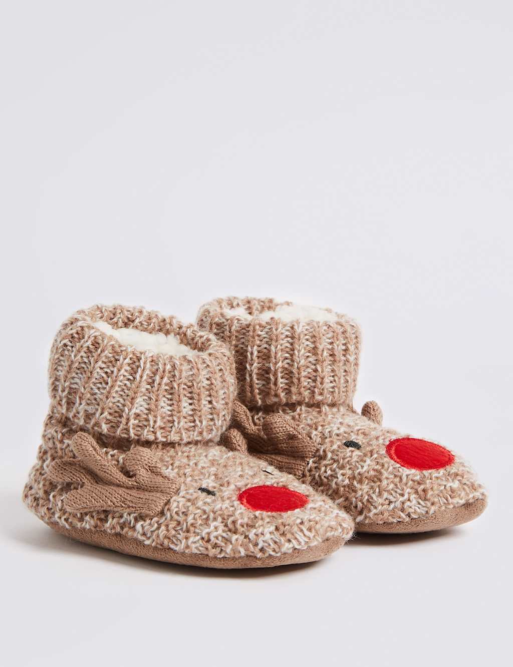 Reindeer Slipper Booties (0-24 Months) 1 of 4