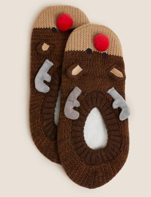 mens reindeer slippers
