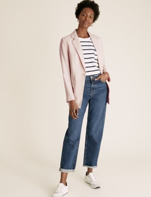 belted blazer top