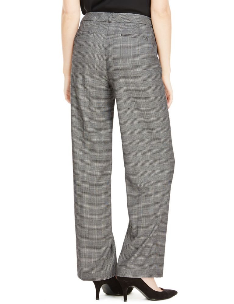 Relaxed Checked Wide Leg Trousers 4 of 4