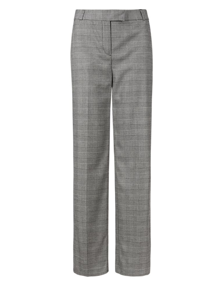Relaxed Checked Wide Leg Trousers 3 of 4