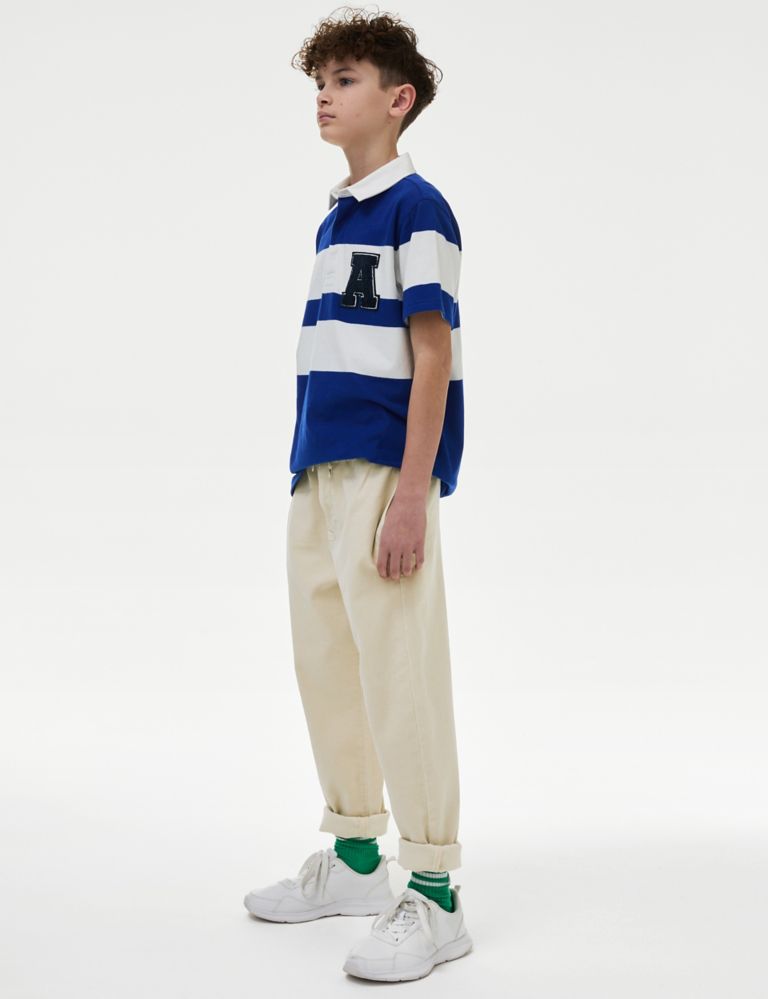 Relaxed Cotton Rich Skater Chinos (2-16 Yrs) 1 of 5