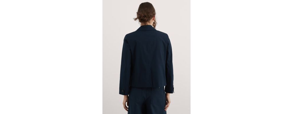 Relaxed Cotton Stretch Cropped Blazer 7 of 7