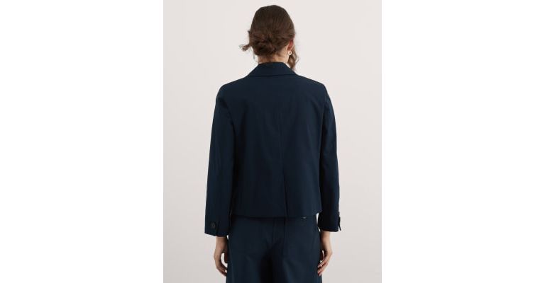 Relaxed Cotton Stretch Cropped Blazer 5 of 7