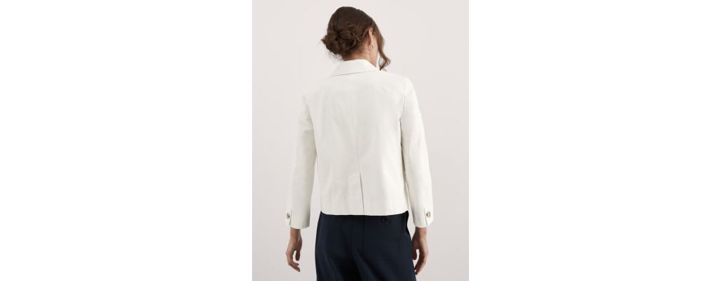 Relaxed Cotton Stretch Cropped Blazer 5 of 8