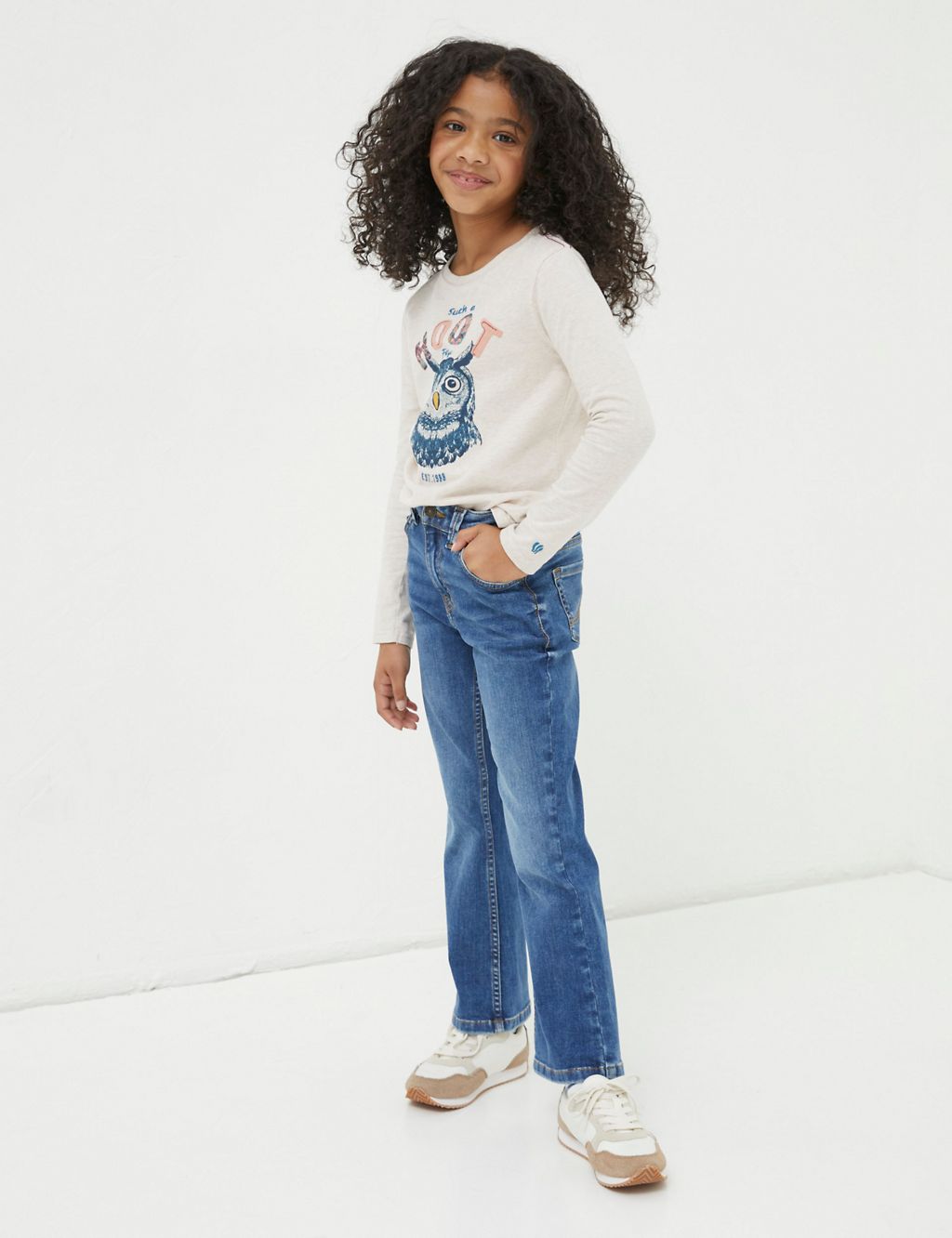 Relaxed Denim Flared Jeans (3-13 Yrs) | FatFace | M&S