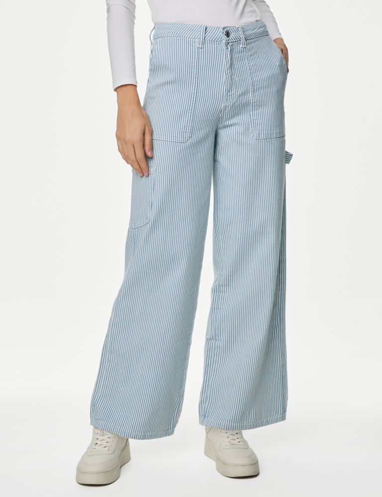 Relaxed High Waisted Carpenter Wide Leg Jeans 4 of 6