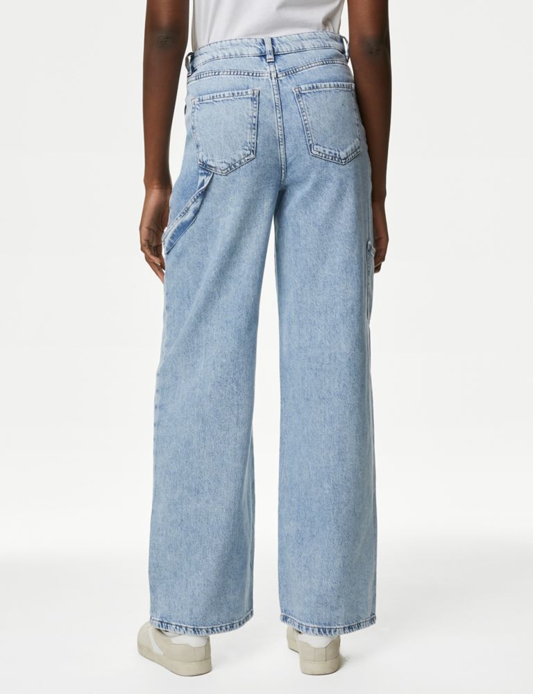 Relaxed High Waisted Carpenter Wide Leg Jeans 5 of 5