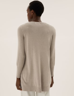 Cable Knit Relaxed Longline Cardigan, M&S Collection