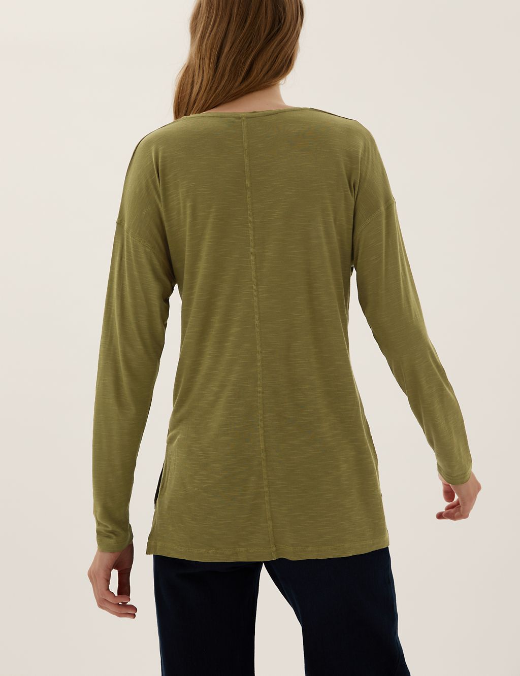 Relaxed Longline Long Sleeve Top 2 of 4