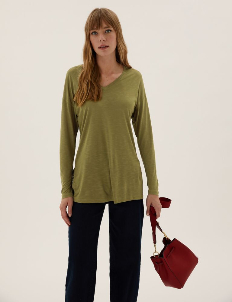 Relaxed Longline Long Sleeve Top 4 of 4