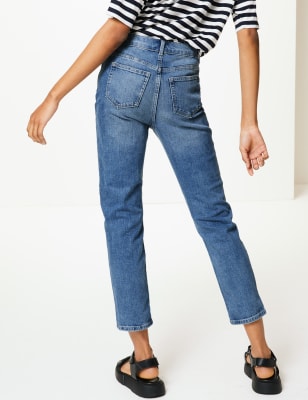 m&s relaxed slim crop jeans