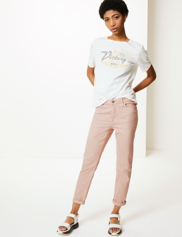Relaxed Mid Rise Slim Jeans 1 of 5