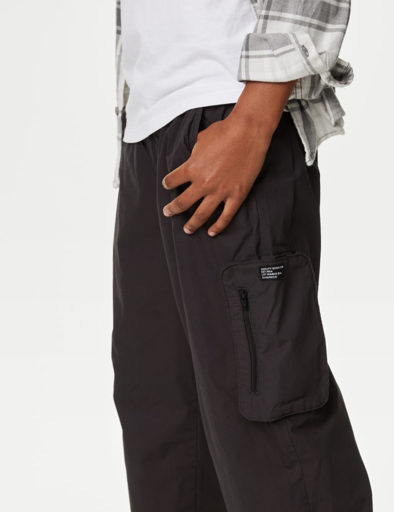 Relaxed Pure Cotton Cargo Trousers (6-16 Yrs) 3 of 5