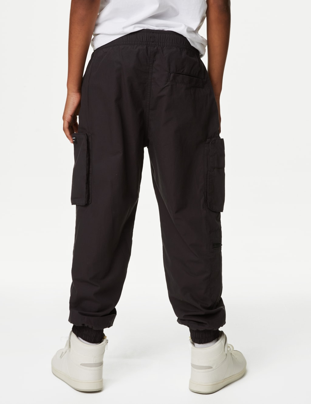 Pure Cotton Elasticated Waist Relaxed Trousers, M&S Collection