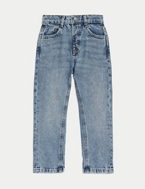 Relaxed Pure Cotton Elasticated Waist Jeans (2-8 Yrs) Image 2 of 5