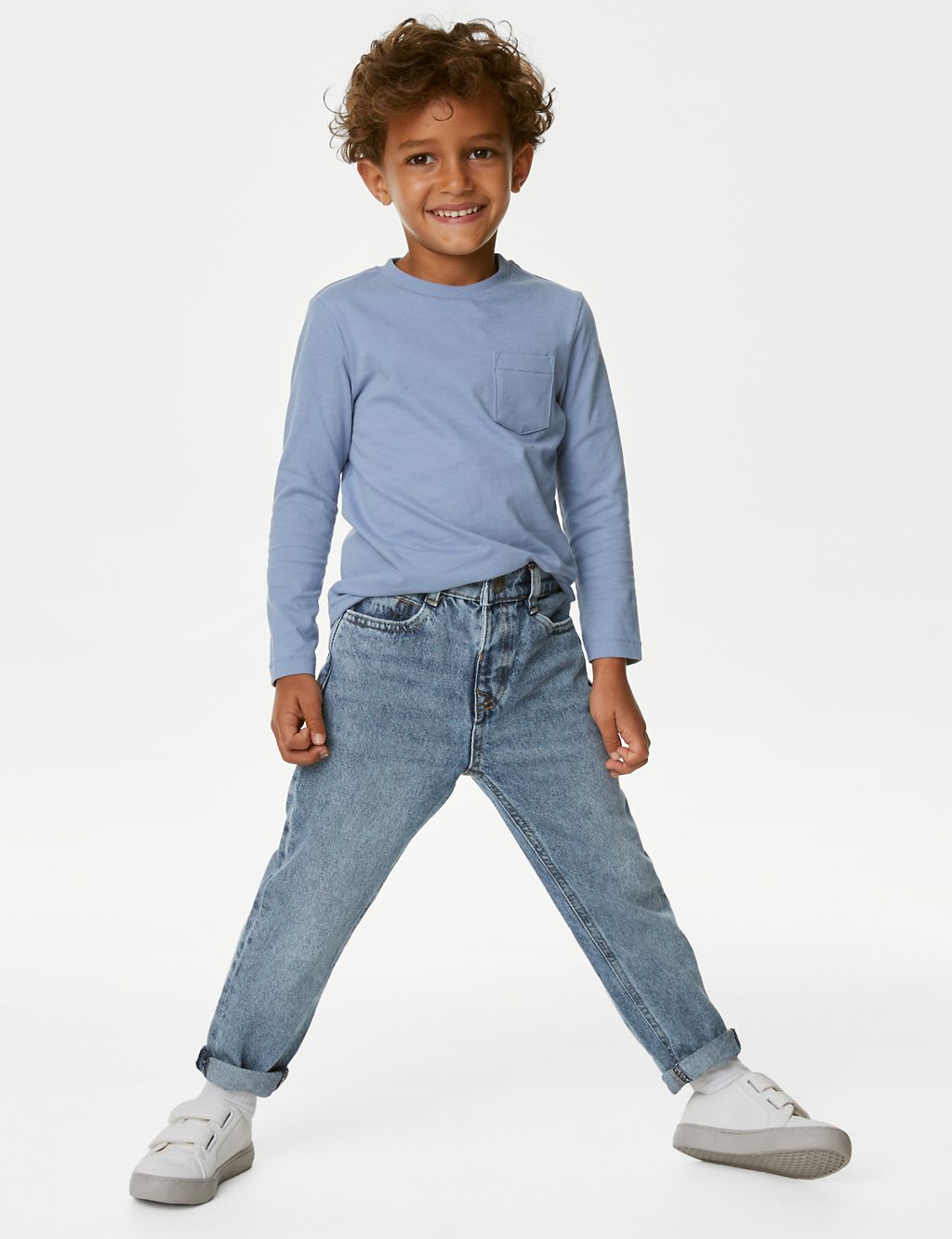Relaxed Pure Cotton Elasticated Waist Jeans (2-8 Yrs) 3 of 5