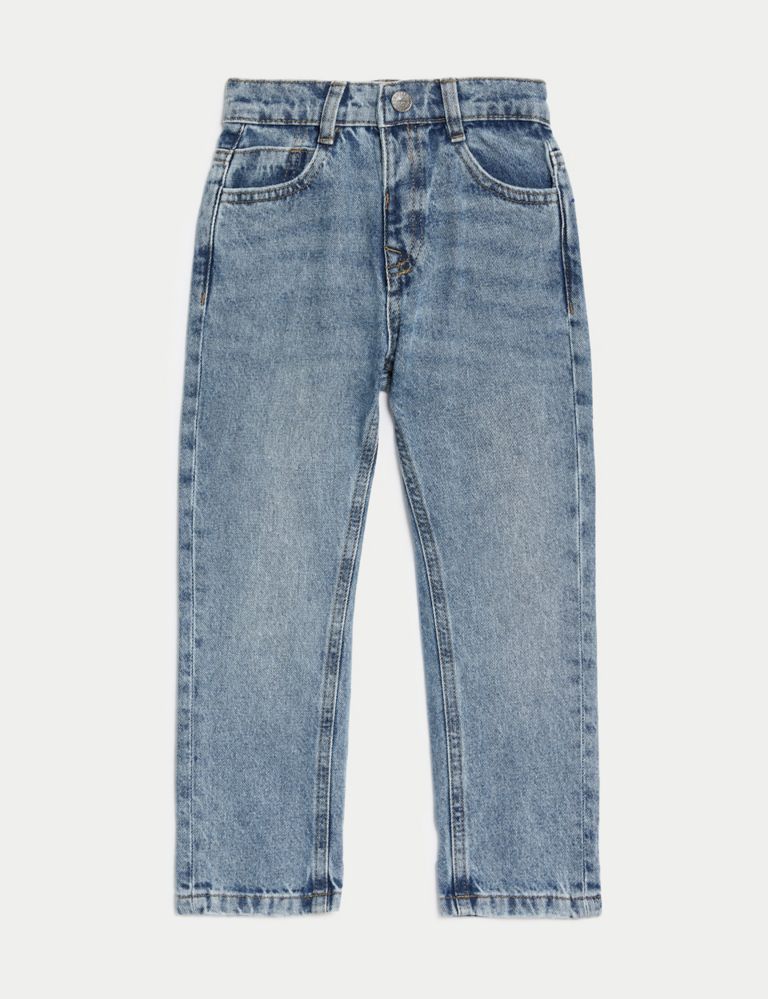 Relaxed Pure Cotton Elasticated Waist Jeans (2-8 Yrs) 2 of 5