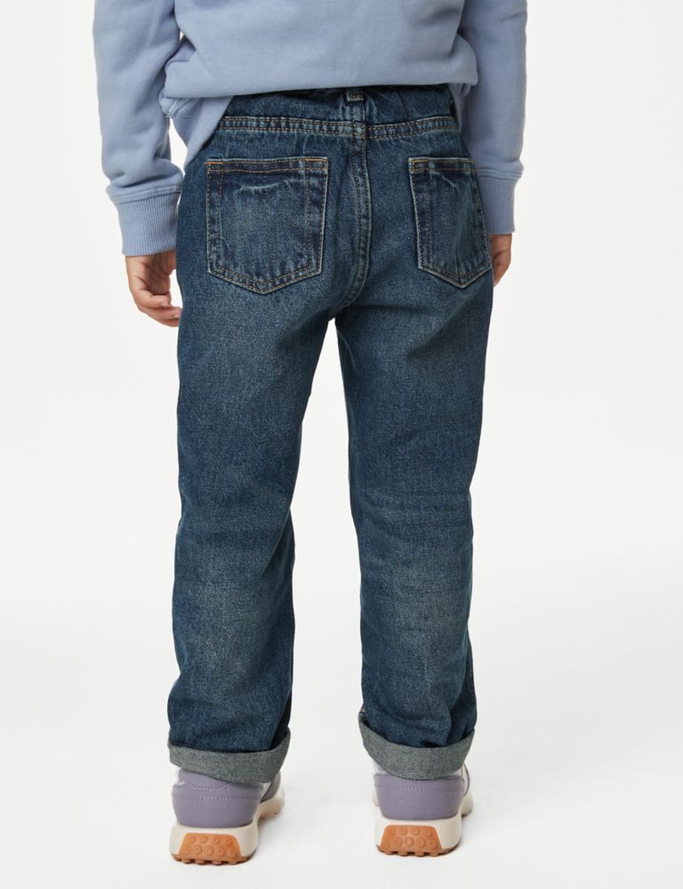 Relaxed Pure Cotton Elasticated Waist Jeans (2-8 Yrs) 4 of 4