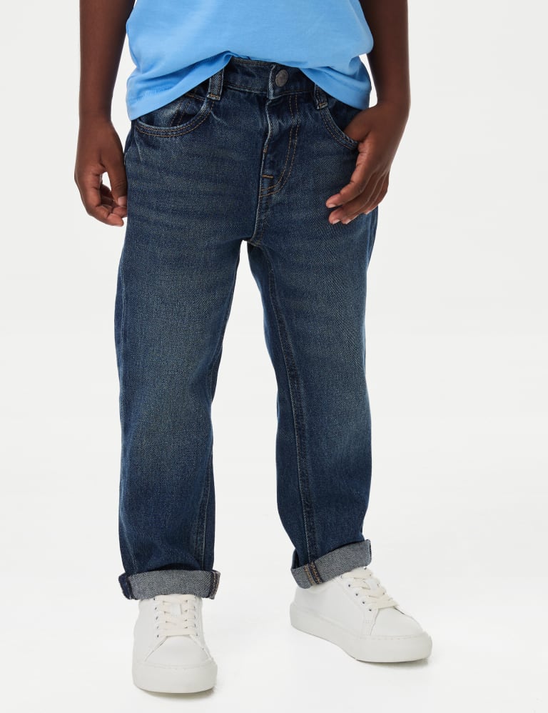 Relaxed Pure Cotton Elasticated Waist Jeans (2-8 Yrs) 4 of 4